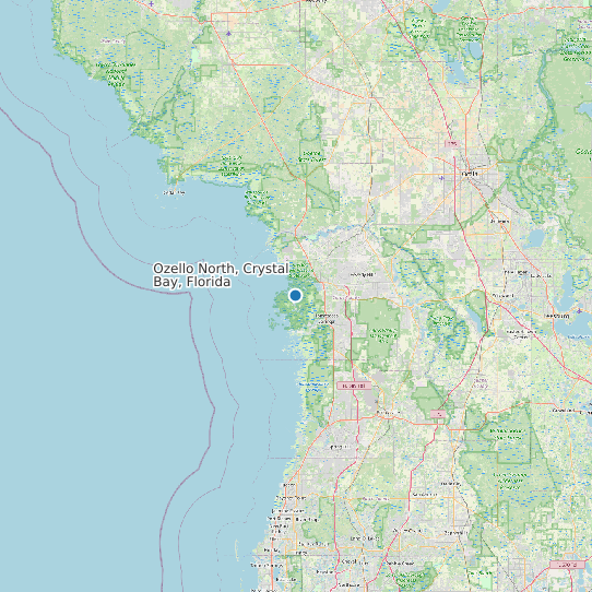 Ozello North, Crystal Bay, Florida map