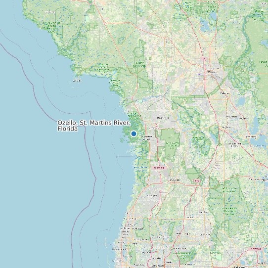 Ozello, St. Martins River, Florida map