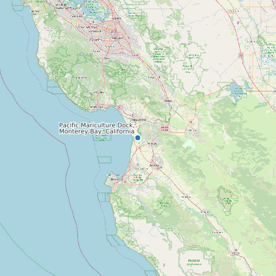 Map of Pacific Mariculture Dock, Monterey Bay, California Tide Prediction Station