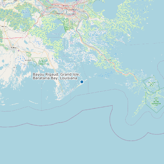 Bayou Rigaud, Grand Isle, Barataria Bay, Louisiana map