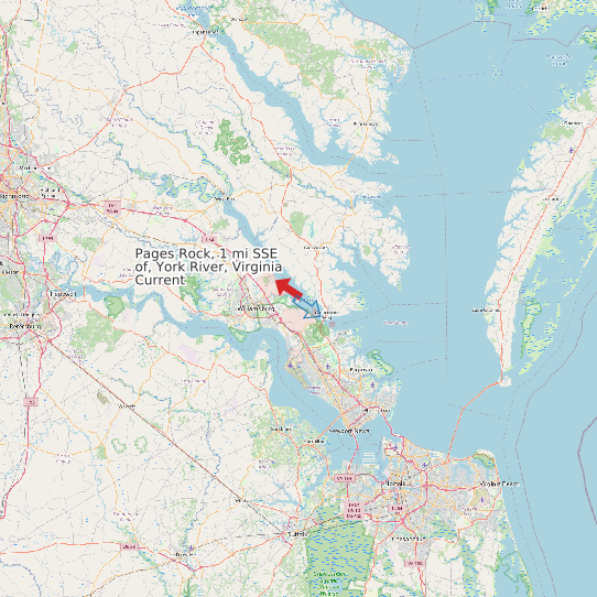 Pages Rock, 1 mi SSE of, York River, Virginia Current map