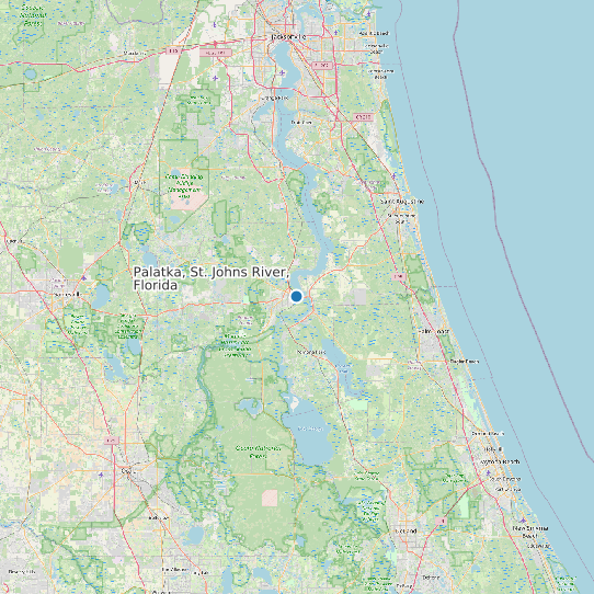 Palatka, St. Johns River, Florida map