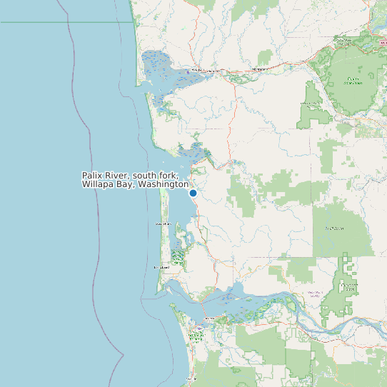Palix River, south fork, Willapa Bay, Washington map