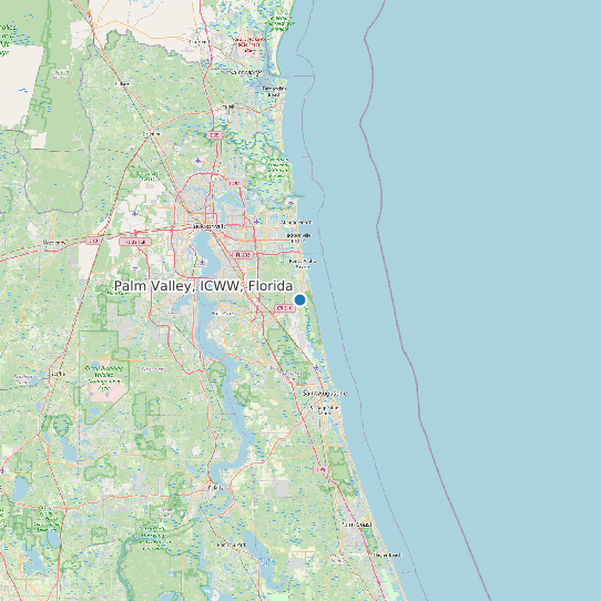 Map of Palm Valley, ICWW, Florida Tide Prediction Station