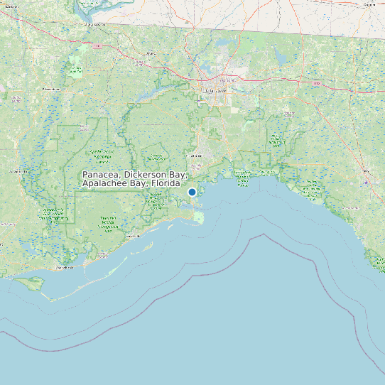 Panacea, Dickerson Bay, Apalachee Bay, Florida map