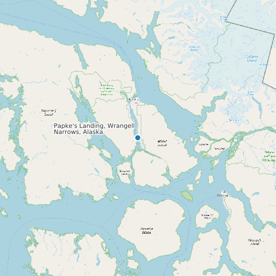 Papke's Landing, Wrangell Narrows, Alaska map
