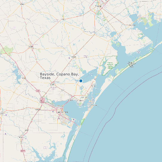 Map of Bayside, Copano Bay, Texas Tide Prediction Station