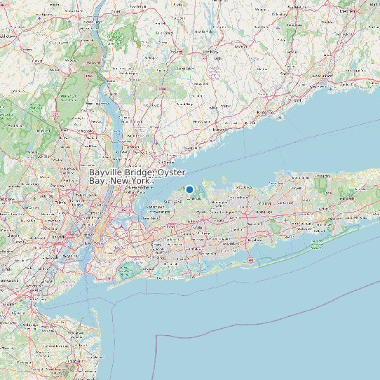 Bayville Bridge, Oyster Bay, New York map