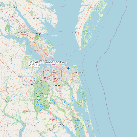 Bayville, Lynnhaven Bay, Virginia map