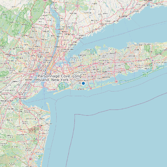 Parsonnage Cove, Long Island, New York map