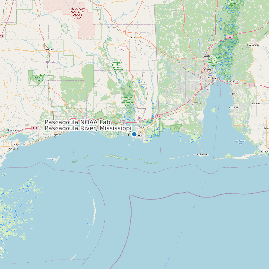 Map of Pascagoula NOAA Lab, Pascagoula River, Mississippi Tide Prediction Station
