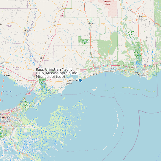Pass Christian Yacht Club, Mississippi Sound, Mississippi (sub) map
