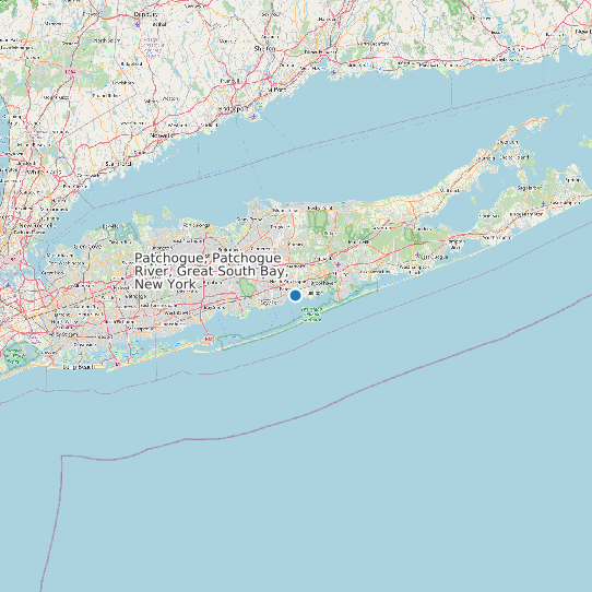 Patchogue, Patchogue River, Great South Bay, New York map