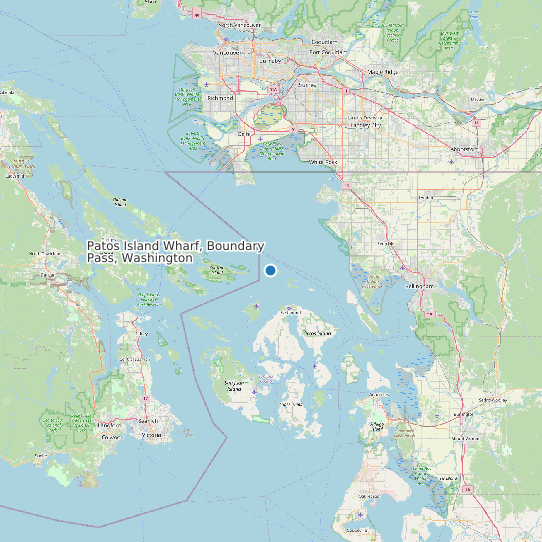 Patos Island Wharf, Boundary Pass, Washington map