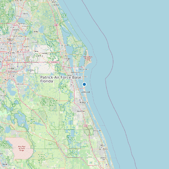 Patrick Air Force Base, Florida map