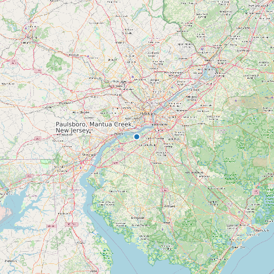 Map of Paulsboro, Mantua Creek, New Jersey Tide Prediction Station