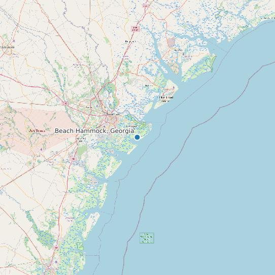 Beach Hammock, Georgia map