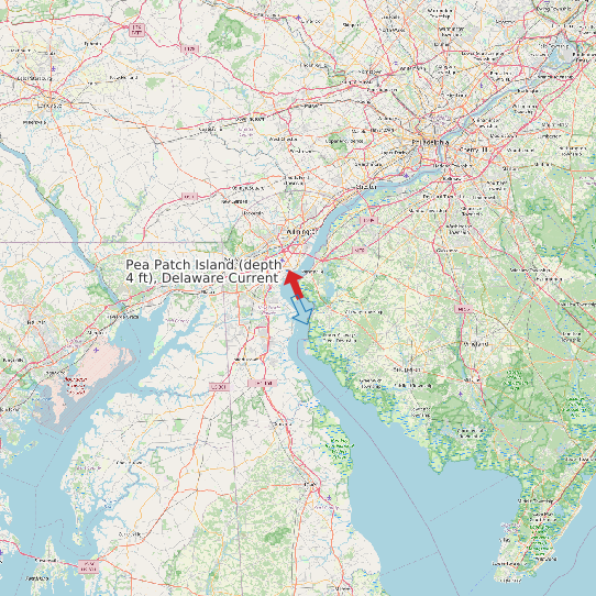 Pea Patch Island (depth 4 ft), Delaware Current map