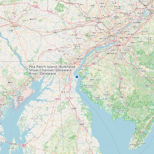 Pea Patch Island, Bulkhead Shoal Channel, Delaware River, Delaware map