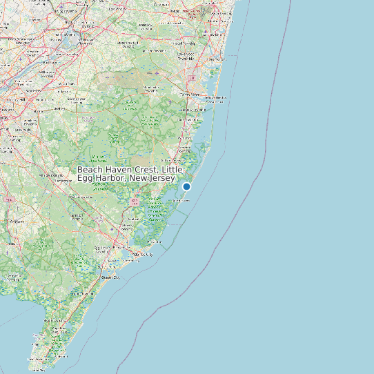 Map of Beach Haven Crest, Little Egg Harbor, New Jersey Tide Prediction Station