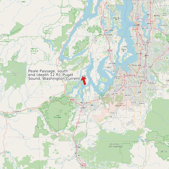 Peale Passage, south end (depth 12 ft), Puget Sound, Washington Current map