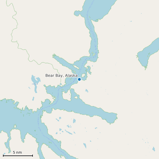 Map of Bear Bay, Alaska Tide Prediction Station