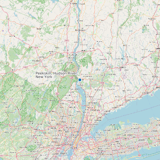 Peekskill, Hudson River, New York map