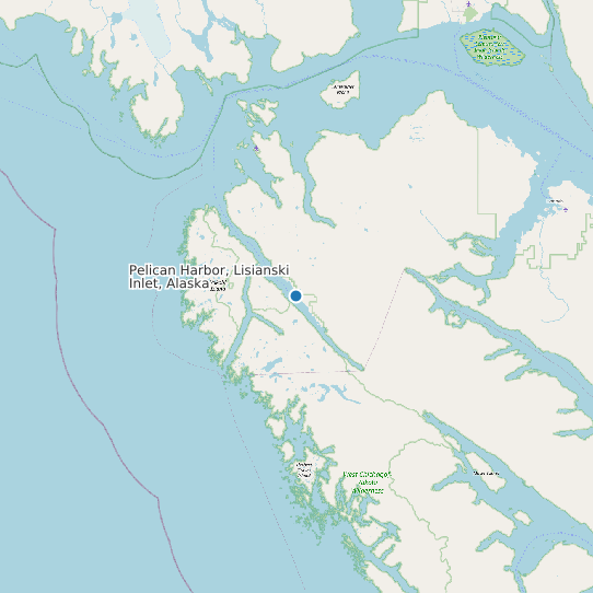 Pelican Harbor, Lisianski Inlet, Alaska map