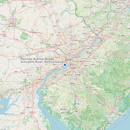 Penrose Avenue Bridge, Schuylkill River, Pennsylvania map