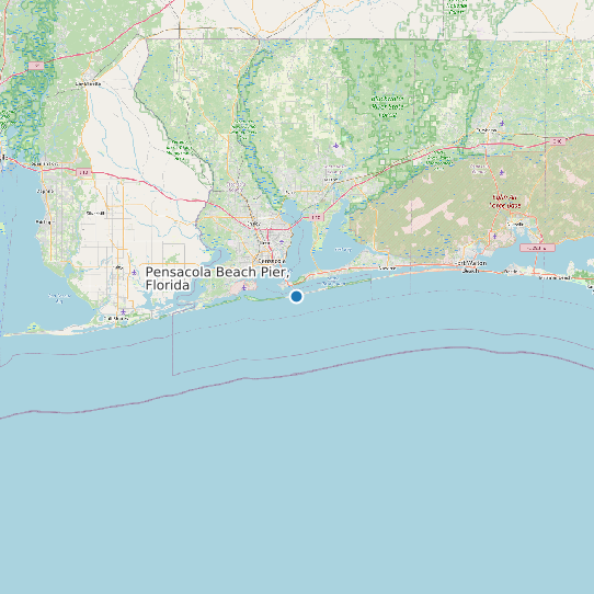 Pensacola Beach Pier, Florida map