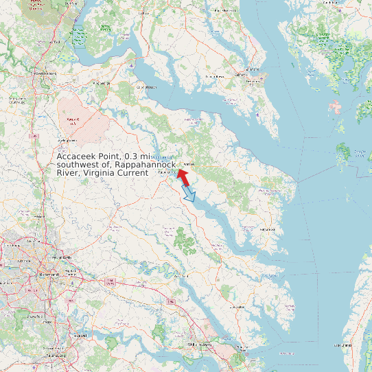 Accaceek Point, 0.3 mi southwest of, Rappahannock River, Virginia Current map