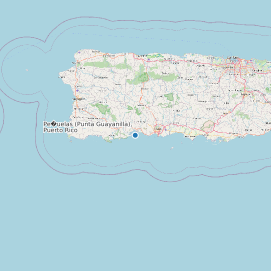 Pe�uelas (Punta Guayanilla), Puerto Rico map