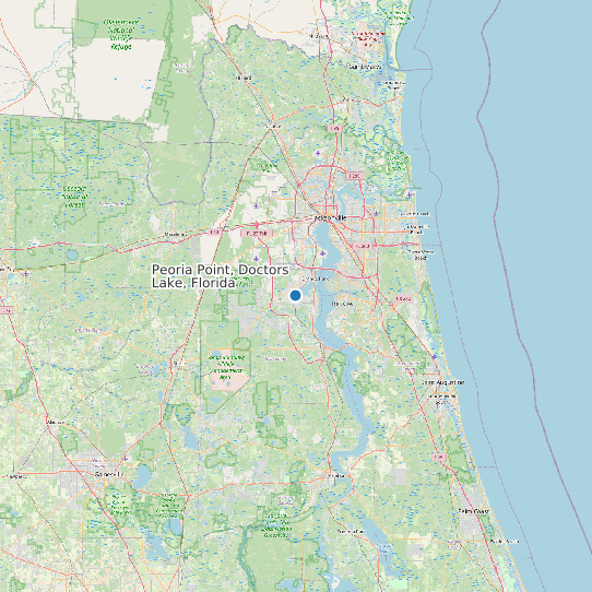 Peoria Point, Doctors Lake, Florida map