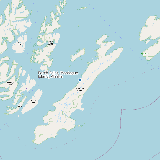 Map of Perch Point, Montague Island, Alaska Tide Prediction Station