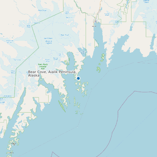 Map of Bear Cove, Aialik Peninsula, Alaska Tide Prediction Station