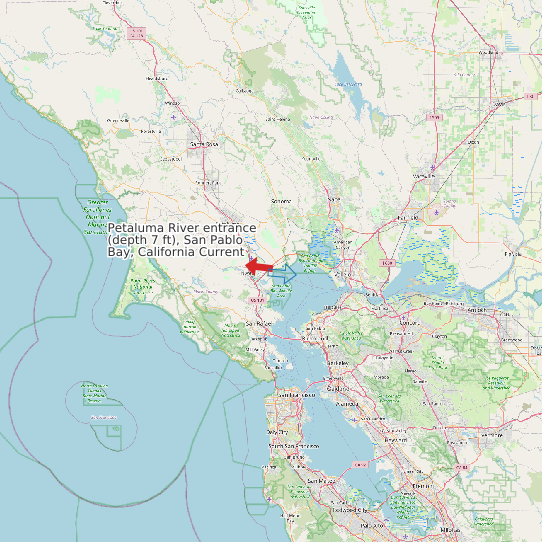 Petaluma River entrance (depth 7 ft), San Pablo Bay, California Current map