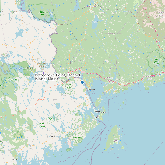 Map of Pettegrove Point, Dochet Island, Maine Tide Prediction Station