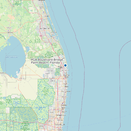 PGA Boulevard Bridge, Palm Beach, Florida map