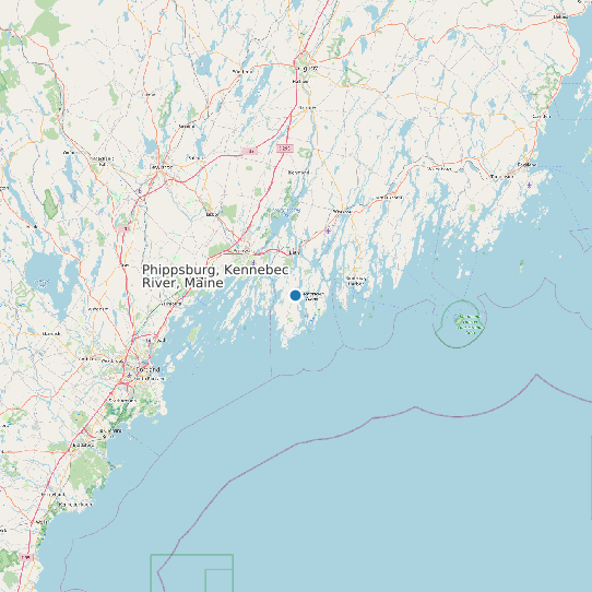 Map of Phippsburg, Kennebec River, Maine Tide Prediction Station