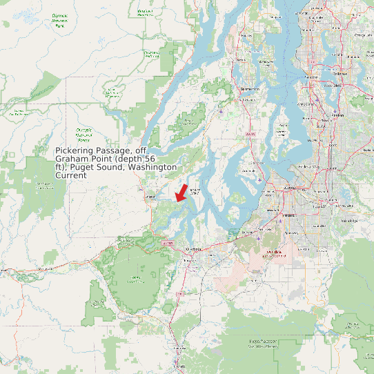 Pickering Passage, off Graham Point (depth 56 ft), Puget Sound, Washington Current map