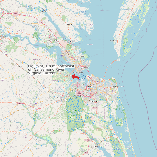 Pig Point, 1.8 mi northeast of, Nansemond River, Virginia Current map