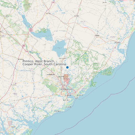Pimlico, West Branch, Cooper River, South Carolina map