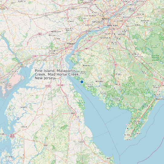Pine Island, Malapartis Creek, Mad Horse Creek, New Jersey map