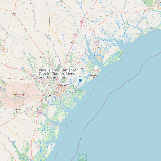 Pine Island, Ramshorn Creek, Cooper River, South Carolina map