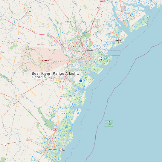 Bear River, Range A Light, Georgia map
