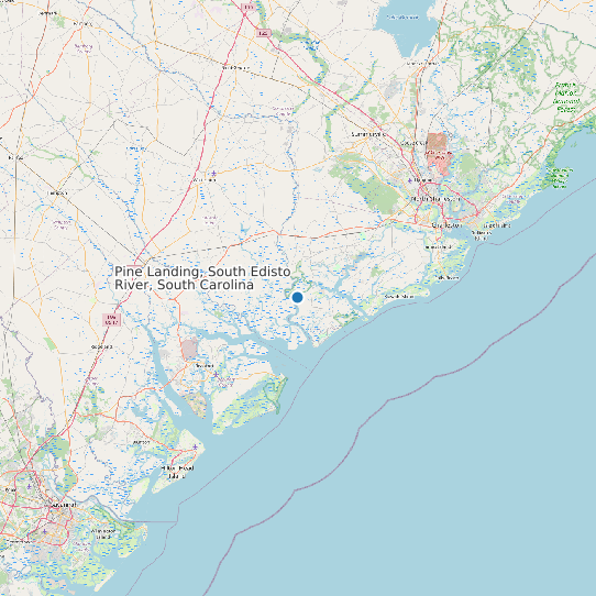 Map of Pine Landing, South Edisto River, South Carolina Tide Prediction Station