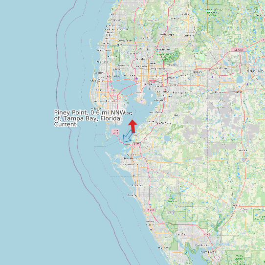 Piney Point, 0.6 mi NNW of, Tampa Bay, Florida Current map