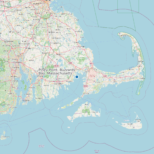 Map of Piney Point, Buzzards Bay, Massachusetts Tide Prediction Station