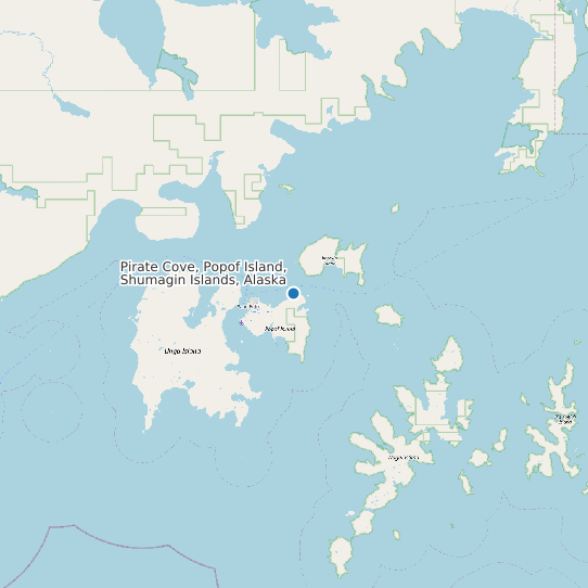 Pirate Cove, Popof Island, Shumagin Islands, Alaska map