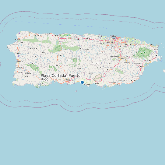 Map of Playa Cortada, Puerto Rico Tide Prediction Station